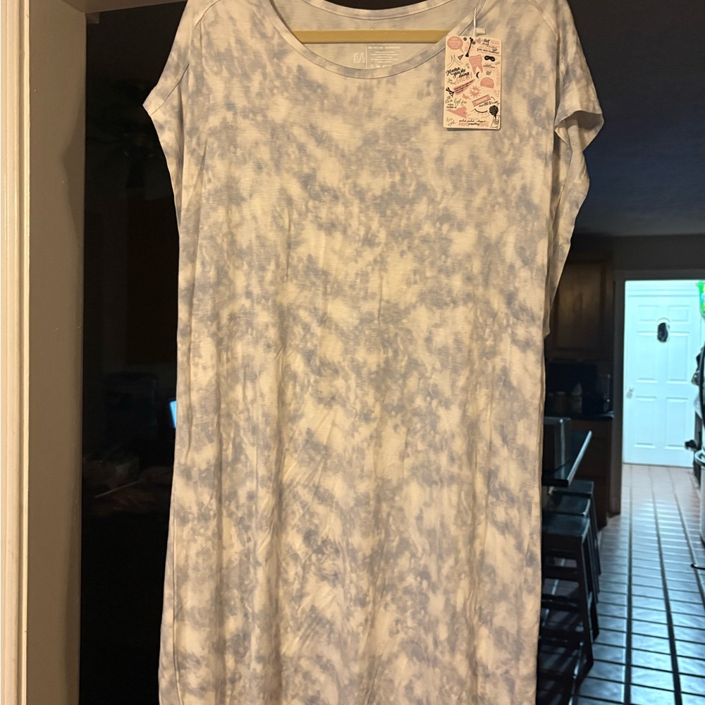 Blue and White Tie-Dye Dress